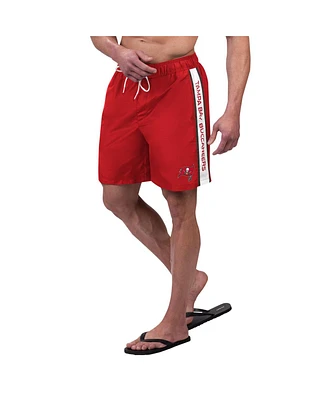 Men's G-iii Sports by Carl Banks Red Tampa Bay Buccaneers Streamline Volley Swim Shorts