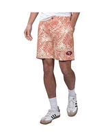 Men's Margaritaville Scarlet San Francisco 49ers Sandwashed Monstera Print Amphib Shorts