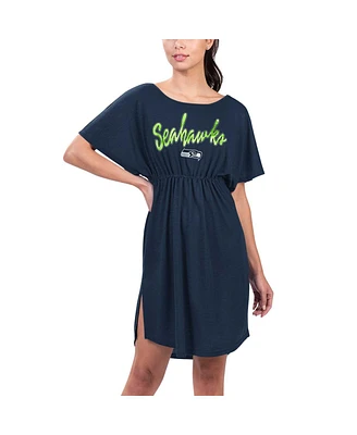 Women's G-iii 4Her by Carl Banks Navy Seattle Seahawks Versus Swim Cover-Up