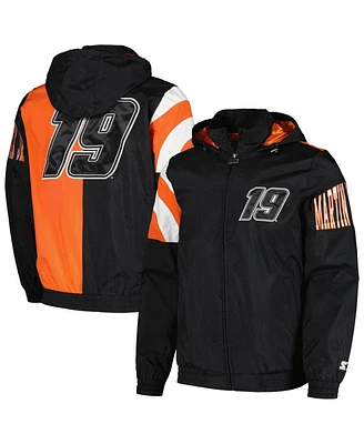 Men's Starter Black Martin Truex Jr Red Zone Full-Zip Jacket