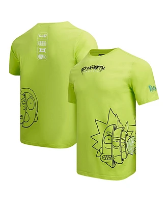 Men's Freeze Max Green Rick and Morty 90s Rave Rickvival T-shirt