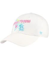 Men's '47 Brand White St. Louis Cardinals 2024 Spring Training Vapor Wave Clean Up Adjustable Hat