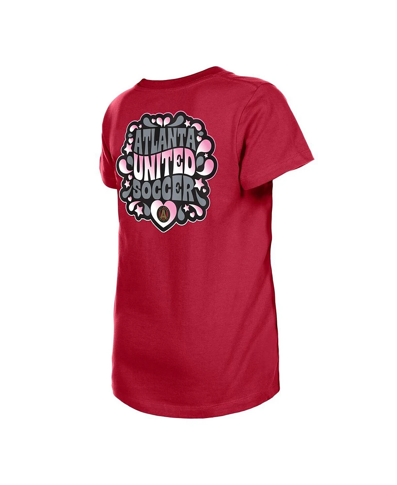 Big Girls 5th & Ocean by New Era Red Atlanta United Fc Color Changing T-shirt