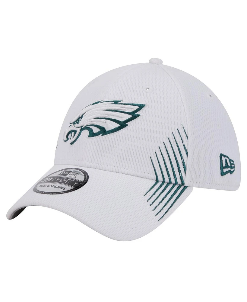 Men's New Era White Philadelphia Eagles Active 39THIRTY Flex Hat