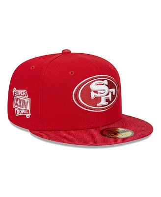Men's New Era Scarlet San Francisco 49ers Active Ballistic 59FIFTY Fitted Hat