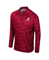 Men's Colosseum Crimson Alabama Tide Carson Raglan Quarter-Zip Jacket