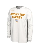 Men's and Women's Nike White Tennessee Lady Vols 2024 On-Court Bench Energy Long Sleeve T-shirt