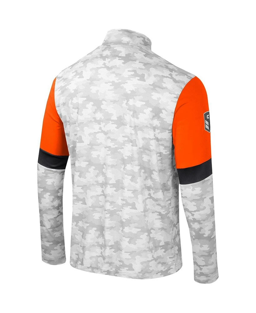 Men's Colosseum Camo Oklahoma State Cowboys Oht Military-Inspired Appreciation Tomahawk Quarter-Zip Windshirt