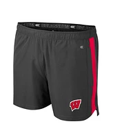 Men's Colosseum Charcoal Wisconsin Badgers Langmore Shorts