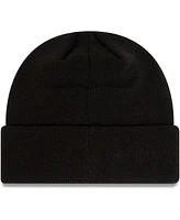 Youth Boys and Girls New Era Black Manchester United Wordmark Cuffed Knit Hat