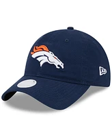 Women's New Era Navy Denver Broncos Main Core Classic 2.0 9TWENTY Adjustable Hat