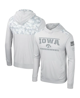 Men's Colosseum Gray Iowa Hawkeyes Oht Military-Inspired Appreciation Long Sleeve Hoodie T-shirt