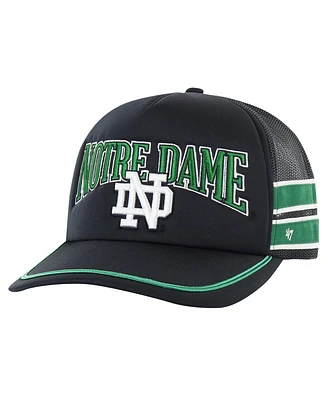 Men's '47 Brand Navy Notre Dame Fighting Irish Sideband Trucker Adjustable Hat