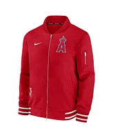 Men's Nike Red Los Angeles Angels Authentic Collection Full-Zip Bomber Jacket