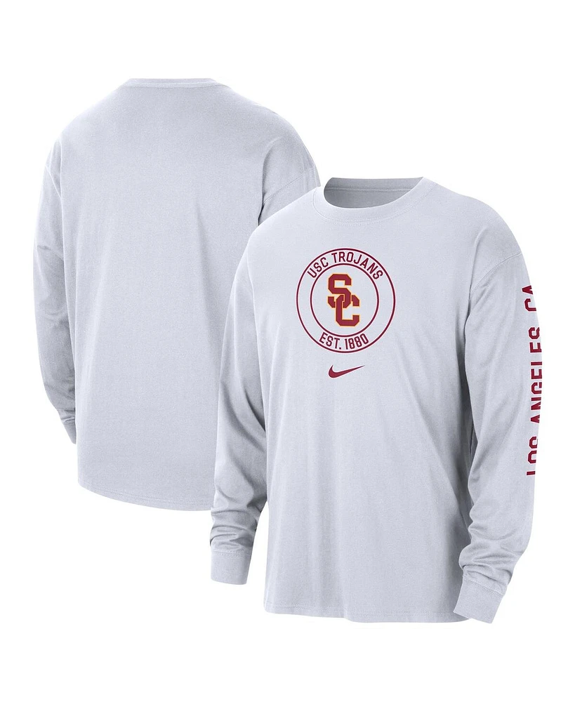 Men's Nike White Usc Trojans Heritage Max90 Long Sleeve T-shirt