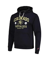 Men's League Collegiate Wear Black Distressed Colorado Buffaloes Bendy Arch Essential Pullover Hoodie