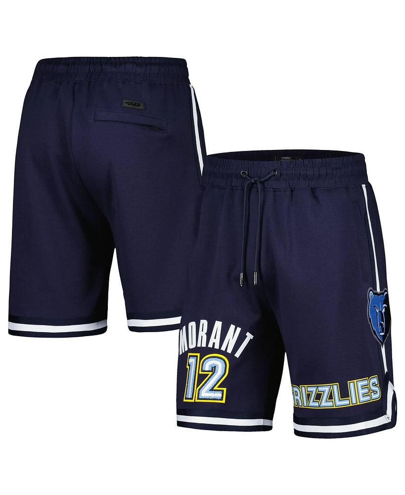 Men's Pro Standard Ja Morant Navy Memphis Grizzlies Player Name and Number Shorts