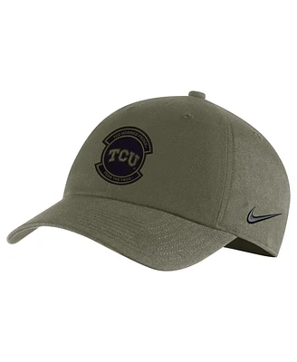Men's Nike Olive Tcu Horned Frogs Military-Inspired Pack Heritage86 Adjustable Hat