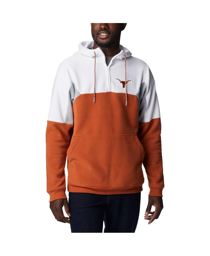 Men's Columbia Burnt Orange Texas Longhorns Lodge Quarter-Zip Hoodie