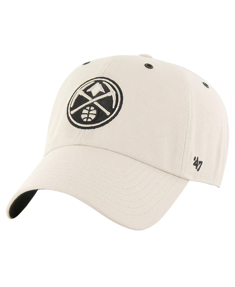 Men's '47 Brand Cream Denver Nuggets Lunar Clean Up Adjustable Hat