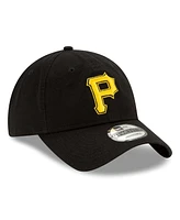 Men's New Era Black Pittsburgh Pirates Logo Replica Core Classic 9TWENTY Adjustable Hat
