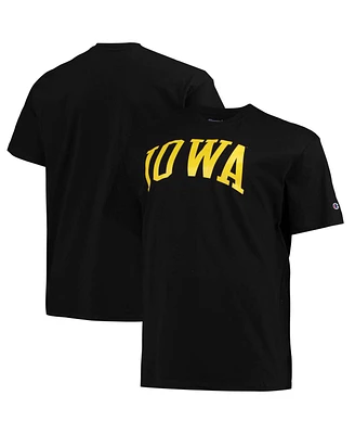 Men's Champion Black Iowa Hawkeyes Big and Tall Arch Team Logo T-shirt