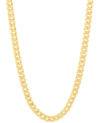 Italian Gold Polished Solid Curb Link 22" Chain Necklace (5-1/2mm) in 10k Gold