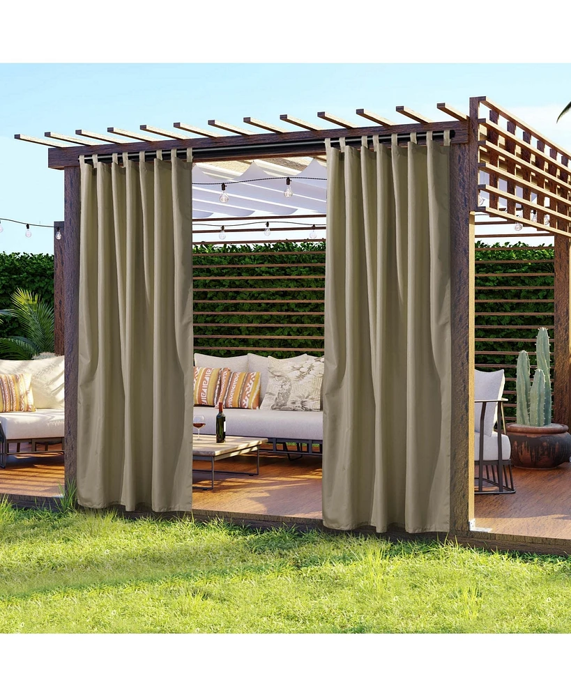 Yescom 54"x96" Outdoor Curtain Panel Tab Top Drape UV30+ Pergola Porch Garden 1 Piece