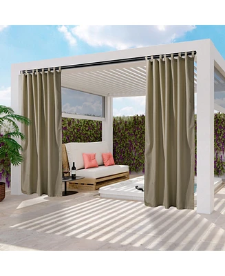 54"x108" Outdoor Privacy Curtain Panel Tab Top UV30+ Patio Lanai Pergola 2 Piece