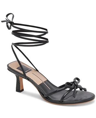 Dolce Vita Women's Maison Ankle-Tie Bow Kitten-Heel Dress Sandals