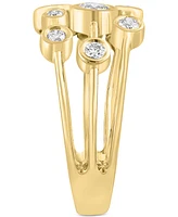 Effy Diamond Bezel Cluster Statement Ring (1/2 ct. t.w.) in 14k Gold