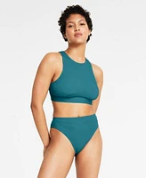 Nike Womens Essential High Neck Bikini Top Bottoms