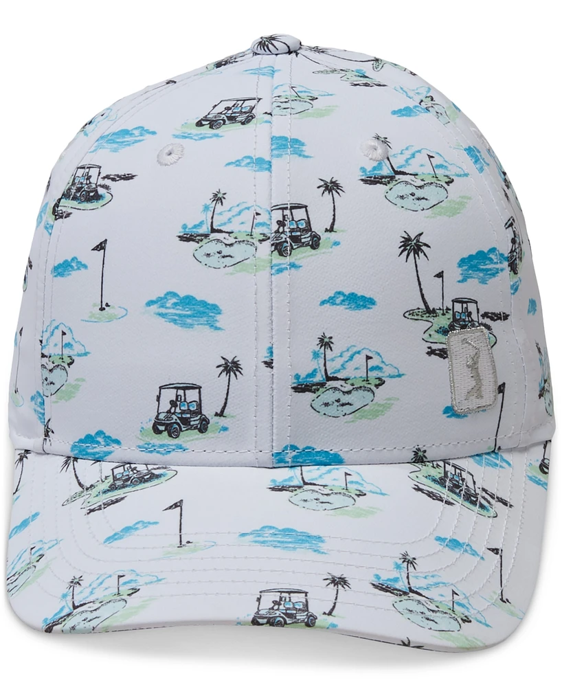 Pga Tour Men's Conversational Adjustable Printed Cap