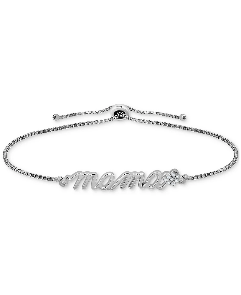 Giani Bernini Cubic Zirconia Mama Heart Bolo Bracelet in Sterling Silver, Created for Macy's