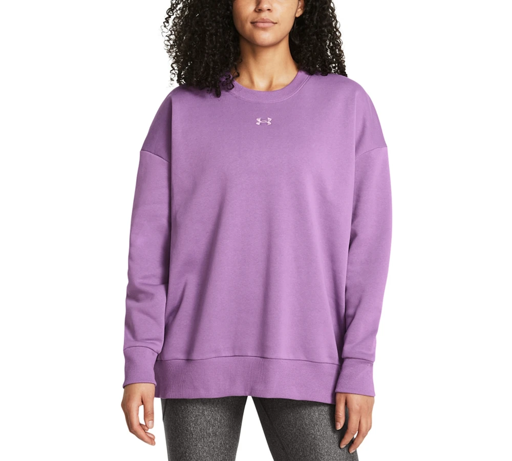 Under Armour Women's Rival Fleece Oversized Crewneck Sweatshirt