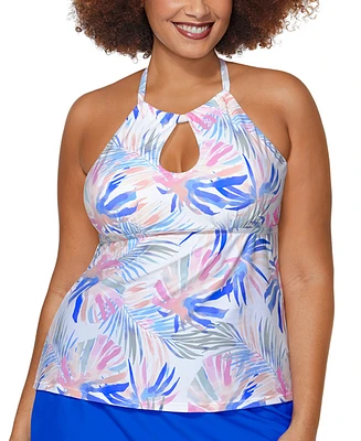 Raisins Curve Rosalie Keyhole Halter-Neck Tankini Top