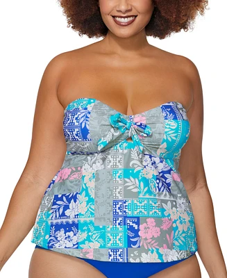 Raisins Curve Zanzibar Bandeau-Neck Tankini Top