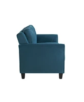Lifestyle Solutions 56.3" W Polyester Harvard Loveseat with Curved Arms