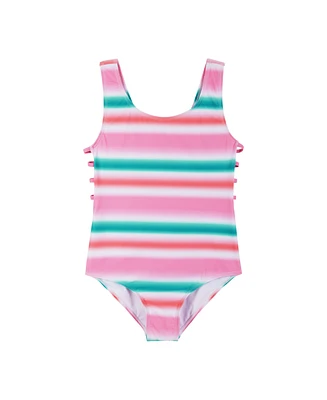 Child Girls Multi-Stripe Swimsuit