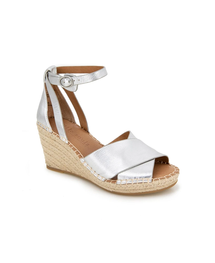 Gentle Souls Women's Charli X Band Buckle Sandals