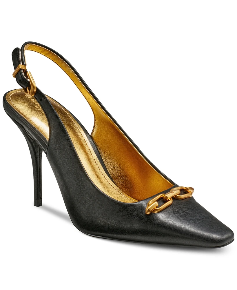 Donna Karan Women's Sadrina Chain Bit Slingback Pumps