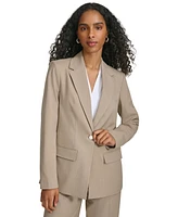 Calvin Klein Women's Pinstripe One-Button Blazer