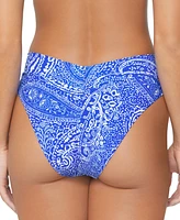 Raisins Juniors' Selina Paisley High-Waisted Bikini Bottoms