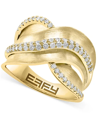 Effy Diamond Crossover Statement Ring (1/2 ct. t.w.) in 14k Gold