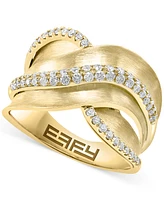 Effy Diamond Crossover Statement Ring (1/2 ct. t.w.) in 14k Gold