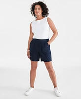 Style & Co Petite Mid Rise Pull-On Shorts, Created for Macy's