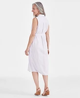 Style & Co Women's Sleeveless Shirtdress, Created for Macy's