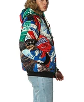 Members Only Men's Bottle Cap Print Jacket