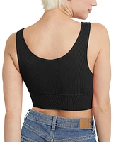 Hanes Women's Originals Cozywear Ribbed Longline Bralette OG116