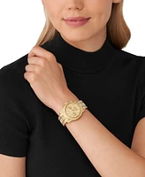 Michael Kors Women's Runway Chronograph Gold-Tone Stainless Steel Watch 38mm - Gold